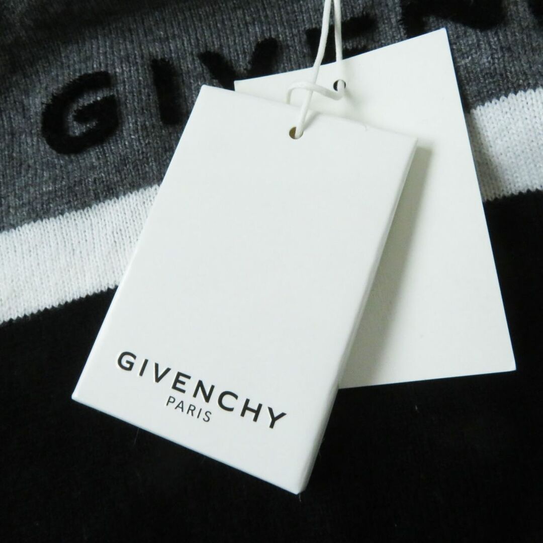 GIVENCHY(ジバンシィ)の未使用品◎GIVENCHY ジバンシィ キッズ カシミヤ混 ウール ロゴ 長袖ニットプルオーバー／セーター グレー×ブラック 子供服 6 タグ付き キッズ/ベビー/マタニティのキッズ服女の子用(90cm~)(ニット)の商品写真