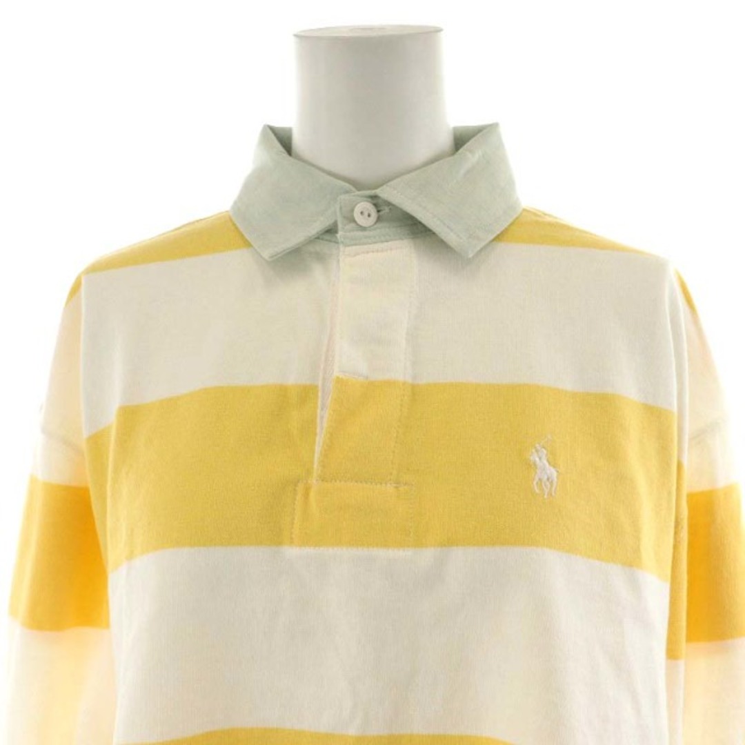 Denim & Supply Ralph Lauren(デニムアンドサプライラルフローレン)のデニム&サプライ ラルフローレン ラガーシャツ ポロシャツ XS 黄 白 レディースのトップス(ポロシャツ)の商品写真