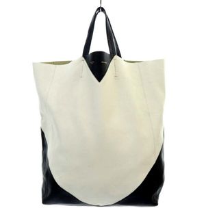 セリーヌ(celine)のセリーヌ カバ トートバッグ ハンドバッグ バイカラー レザー 白 黒(トートバッグ)