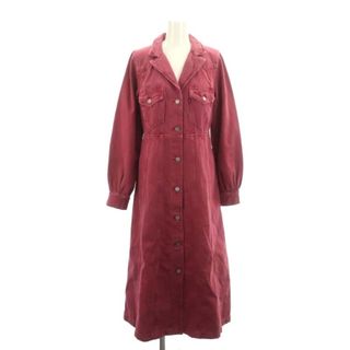 リーバイス(Levi's)のリーバイス GANNI LAPEL DRESS ドレス デニムワンピース ピンク(ロングワンピース/マキシワンピース)