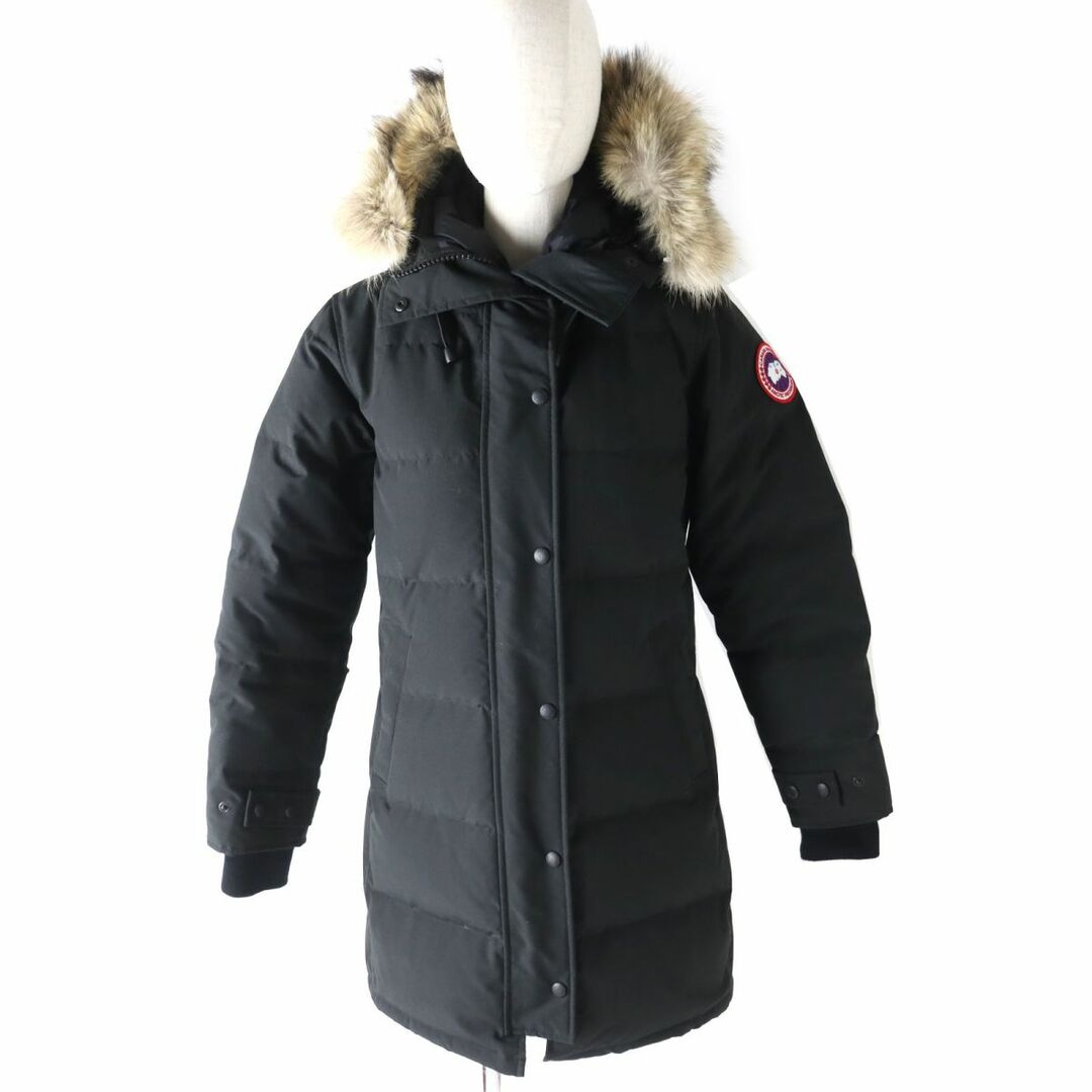 CANADA GOOSE(カナダグース)の良品△正規品 カナダグース 3802LA SHELBURNE PARKA シェルバーン パーカー ロゴワッペン・ファー・フード付 ZIP UP ダウンコート 黒 M/M レディースのジャケット/アウター(ダウンコート)の商品写真