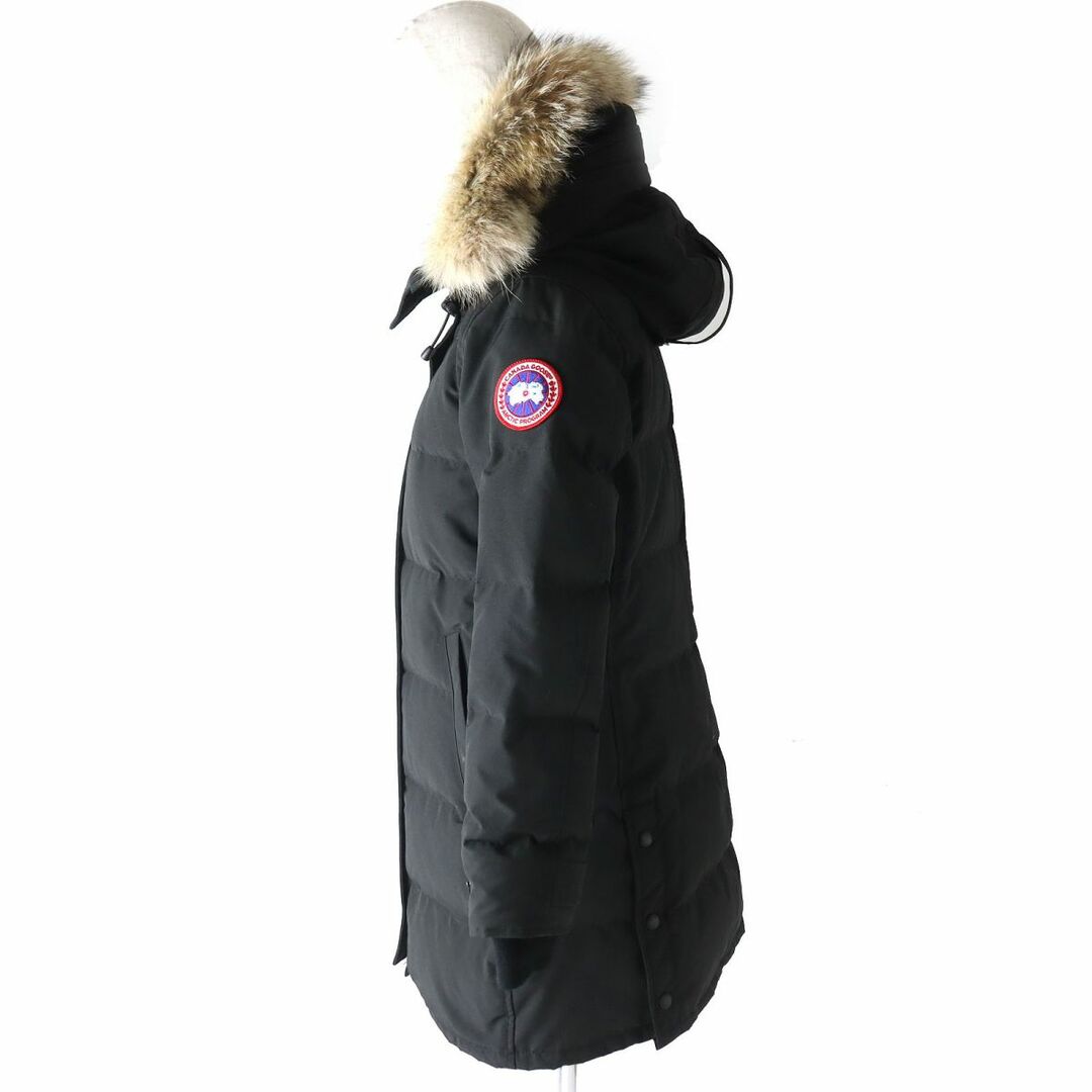 CANADA GOOSE(カナダグース)の良品△正規品 カナダグース 3802LA SHELBURNE PARKA シェルバーン パーカー ロゴワッペン・ファー・フード付 ZIP UP ダウンコート 黒 M/M レディースのジャケット/アウター(ダウンコート)の商品写真