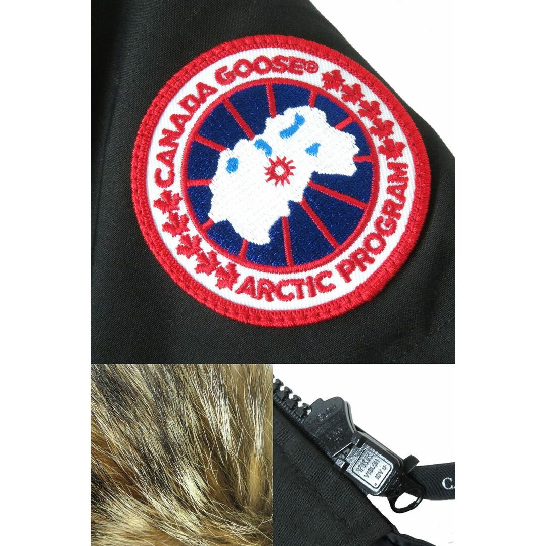 CANADA GOOSE(カナダグース)の良品△正規品 カナダグース 3802LA SHELBURNE PARKA シェルバーン パーカー ロゴワッペン・ファー・フード付 ZIP UP ダウンコート 黒 M/M レディースのジャケット/アウター(ダウンコート)の商品写真