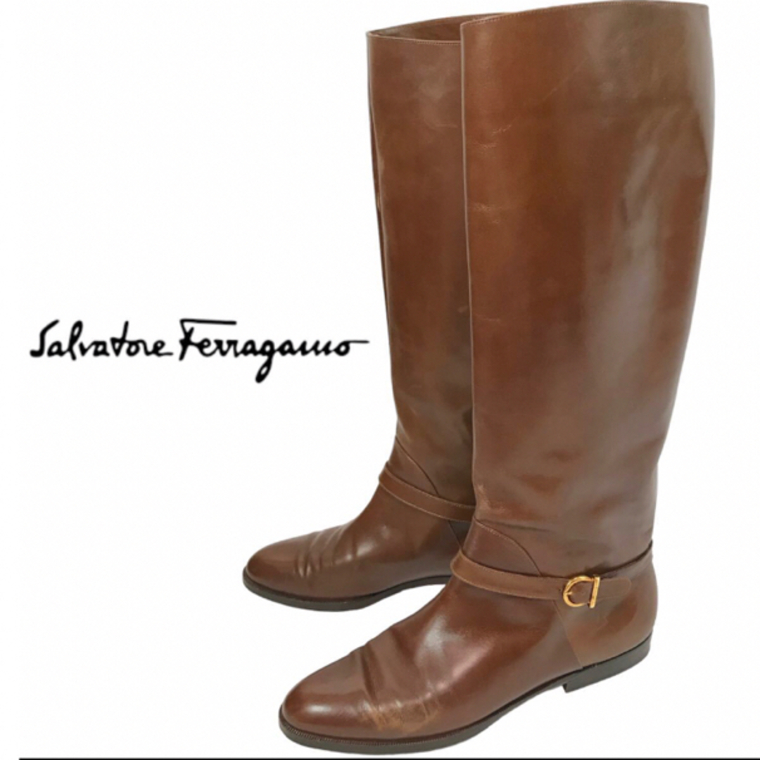 Salvatore Ferragamo(サルヴァトーレフェラガモ)のSalvatore Ferragamo ジョッキーブーツ レディースの靴/シューズ(ブーツ)の商品写真