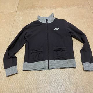 ナイキ(NIKE)のNIKE レトロジャージ ジップアップ ブラウン/ ボーダー レディースL(トレーナー/スウェット)