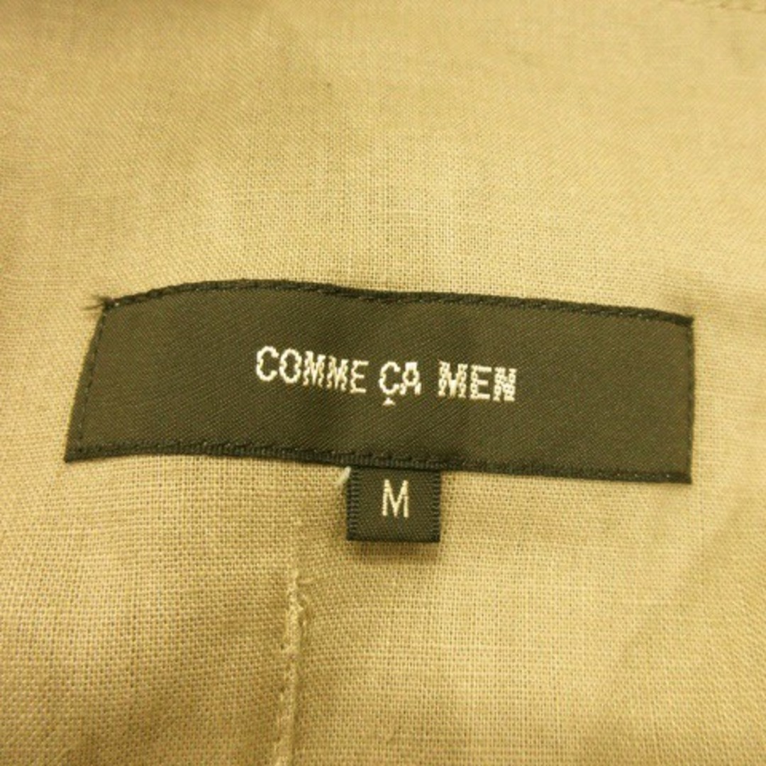 COMME CA MEN(コムサメン)のコムサメン ジャケット シャツ ジップアップ 開襟 長袖 麻混 M ベージュ メンズのジャケット/アウター(ブルゾン)の商品写真