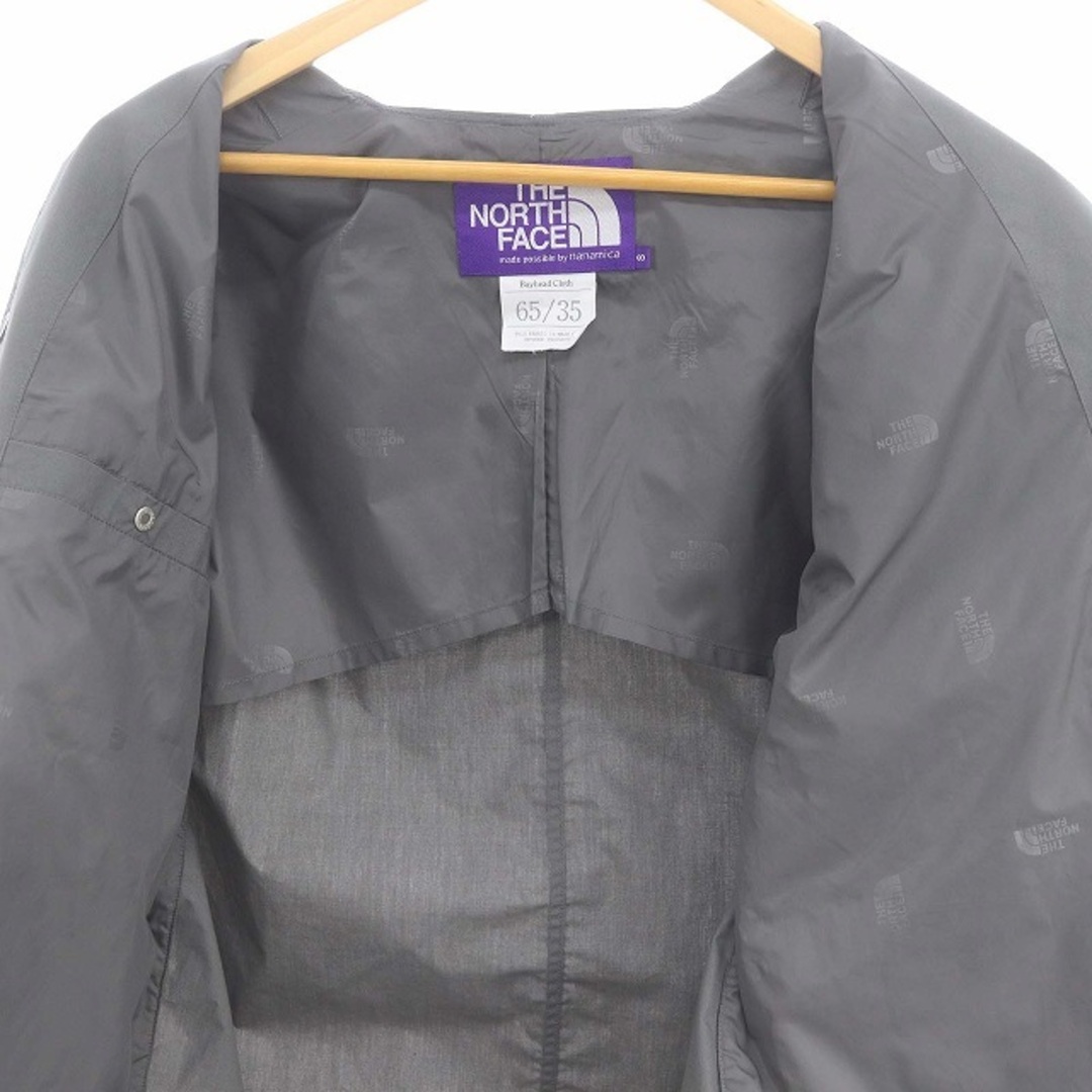 ノースフェイス パープルレーベル ジャケット ノーカラー 薄手 S グレー メンズのジャケット/アウター(ブルゾン)の商品写真