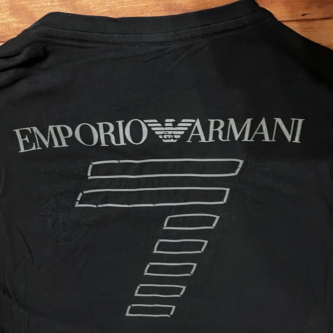 EMPORIO ARMANI EA7(エンポリオアルマーニイーエーセブン)の【複数割】エンポリオアルマーニ　EMPORIO ARMANI ロンT 黒Lサイズ メンズのトップス(Tシャツ/カットソー(七分/長袖))の商品写真