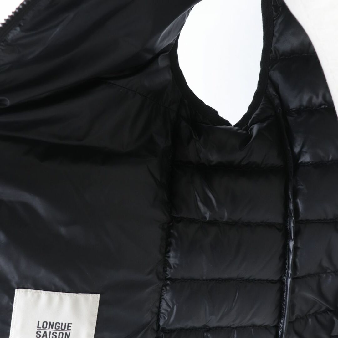 MONCLER(モンクレール)の未使用品★定価210100円 正規品 MONCLER モンクレール GLYGOSベスト レディース フード・ロゴZIP付き ブラック 黒 2 タグ付き レディースのジャケット/アウター(ダウンベスト)の商品写真