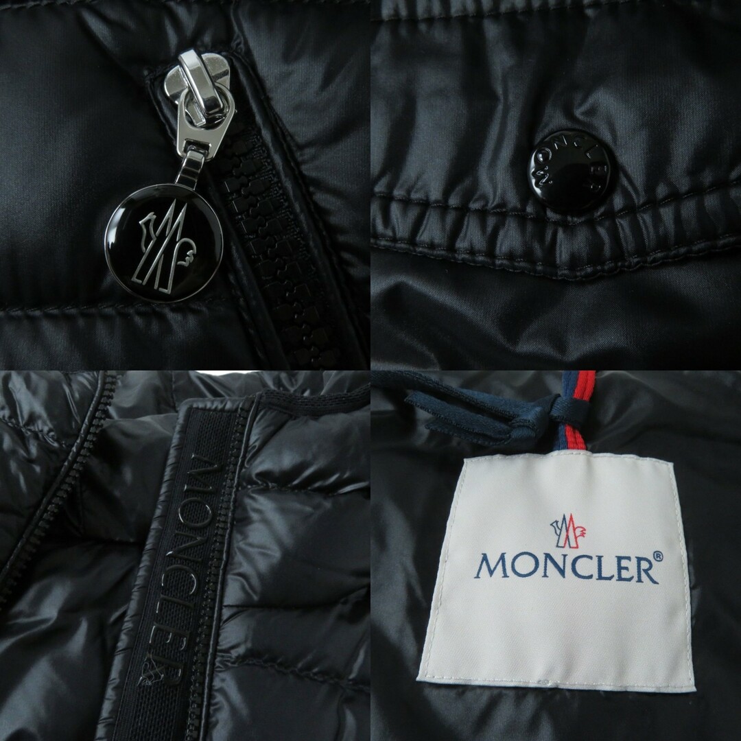 MONCLER(モンクレール)の未使用品★定価210100円 正規品 MONCLER モンクレール GLYGOSベスト レディース フード・ロゴZIP付き ブラック 黒 2 タグ付き レディースのジャケット/アウター(ダウンベスト)の商品写真