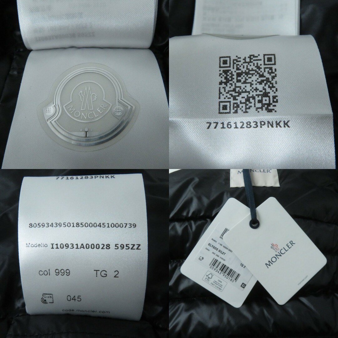 MONCLER - 未使用品★定価210100円 正規品 MONCLER モンクレール GLYGOSベスト レディース フード・ロゴZIP付き ブラック 黒 2 タグ付き MONCLER - 未使用品★定価210100円 正規品 MONCLER モンクレール GLYGOSベスト レディース フード・ロゴZIP付き ブラック 黒 2 タグ付き