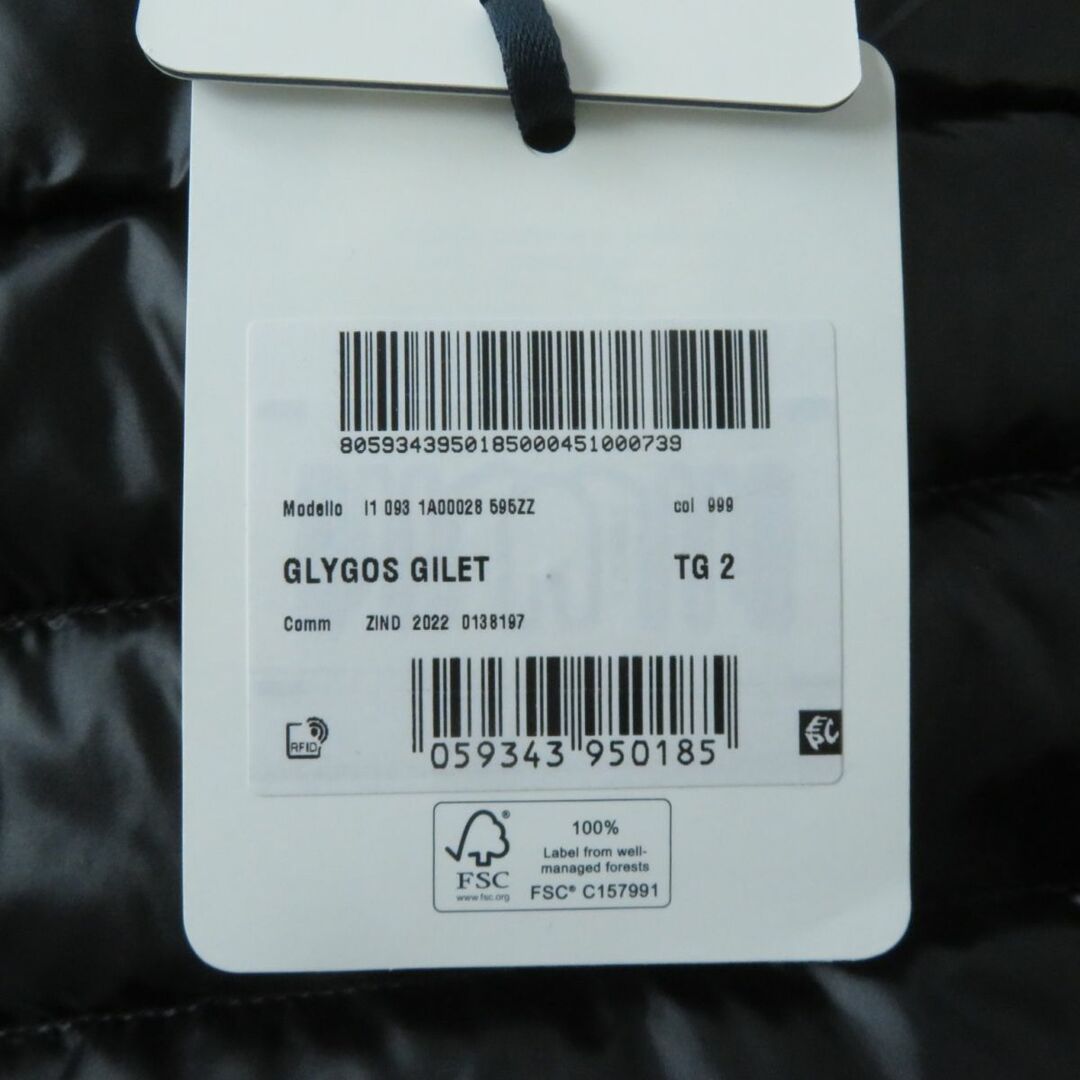 MONCLER - 未使用品★定価210100円 正規品 MONCLER モンクレール GLYGOSベスト レディース フード・ロゴZIP付き ブラック 黒 2 タグ付き MONCLER - 未使用品★定価210100円 正規品 MONCLER モンクレール GLYGOSベスト レディース フード・ロゴZIP付き ブラック 黒 2 タグ付き