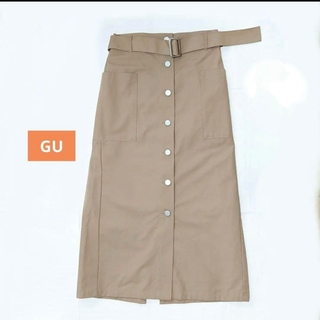 ジーユー(GU)のGU前ボタンロングスカート(ロングスカート)