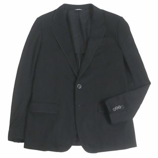 ドルチェアンドガッバーナ(DOLCE&GABBANA)の美品□黒タグ DOLCE＆GABBANA/ドルチェ＆ガッバーナ 裏ロゴ総柄 シングル アンコンジャケット/ブレザー ブラック 50 イタリア製 正規品(テーラードジャケット)