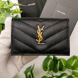 Saint Laurent - 【美品】サンローラン 長財布 フラップ ブラック 