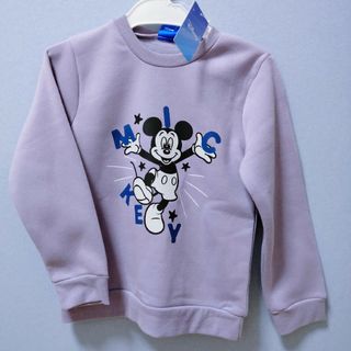 ディズニー(Disney)の新品タグ付き　120　男の子　女の子　ミッキー　ミッキーマウス　長袖　トレーナー(Tシャツ/カットソー)