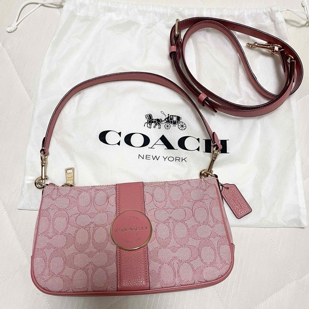 COACH コーチ バッグ ショルダーバッグ ハンドバッグ ロゴ ピンク 