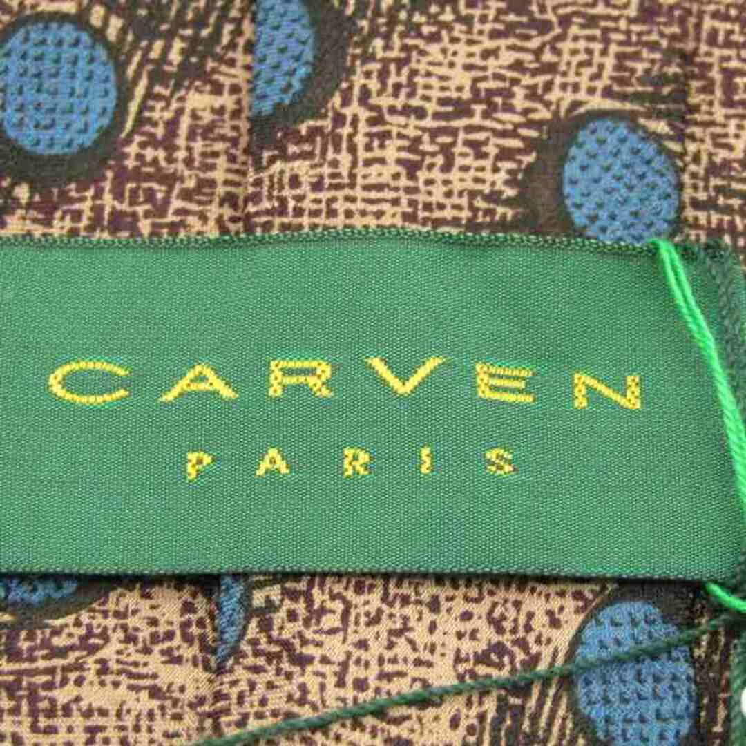 CARVEN(カルヴェン)のカルヴェン ブランド ネクタイ シルク ドット柄 ストライプ柄 未使用タグ付 メンズ ブラウン CARVEN メンズのファッション小物(ネクタイ)の商品写真