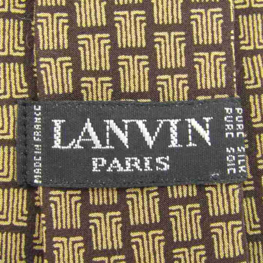 LANVIN(ランバン)のランバン ブランド ネクタイ シルク 小紋柄 総柄 メンズ ブラウン LANVIN メンズのファッション小物(ネクタイ)の商品写真