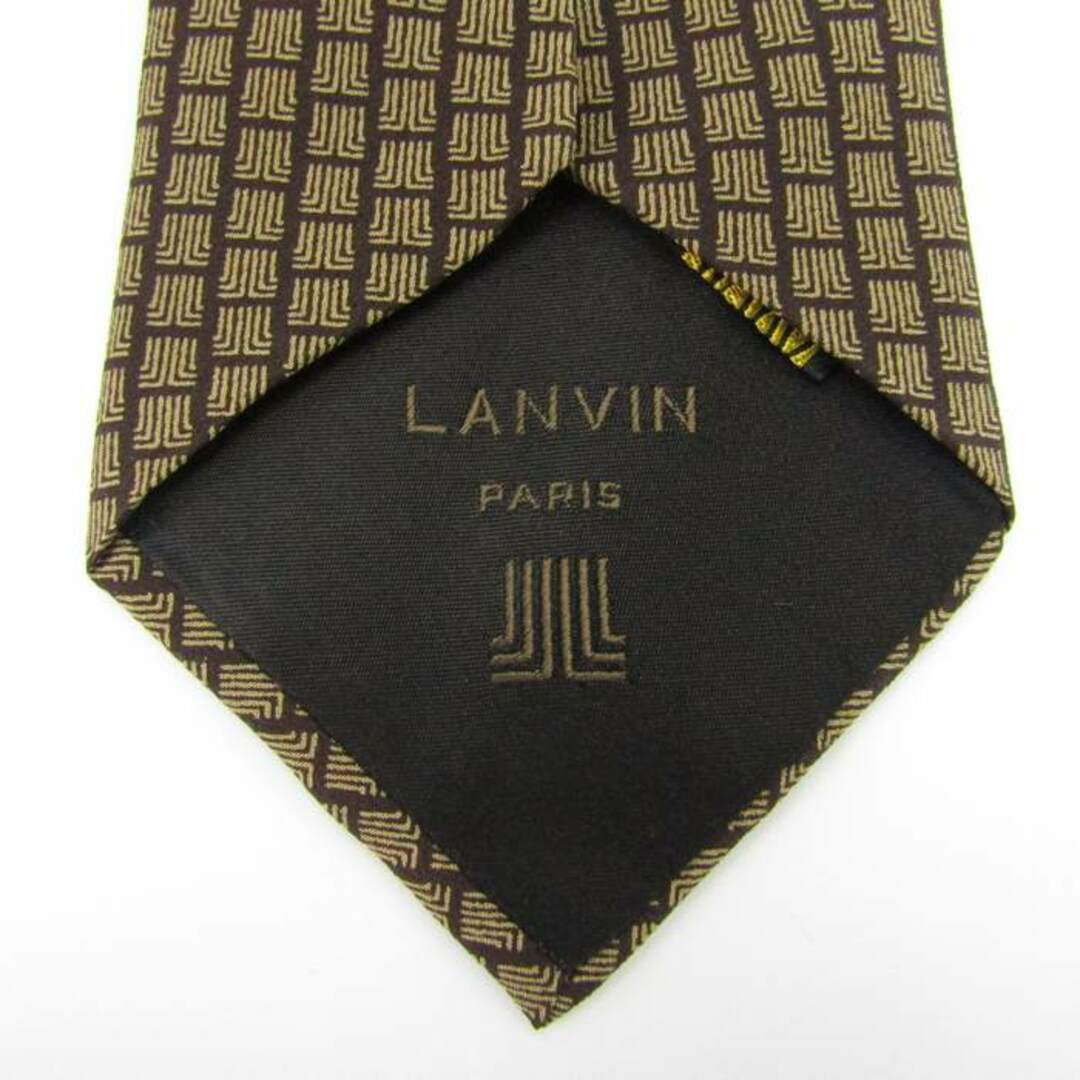 LANVIN(ランバン)のランバン ブランド ネクタイ シルク 小紋柄 総柄 メンズ ブラウン LANVIN メンズのファッション小物(ネクタイ)の商品写真