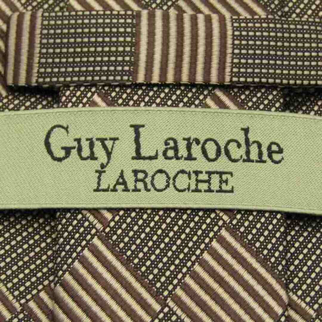 Guy Laroche(ギラロッシュ)のギラロッシュ ブランド ネクタイ シルク チェック柄 メンズ グレー Guy Laroche メンズのファッション小物(ネクタイ)の商品写真