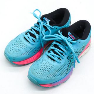 アシックス(asics)のアシックス ランニングシューズ ゲル カヤノ25 1012A026 スニーカー 靴 レディース 24cmサイズ ブルー asics(スニーカー)