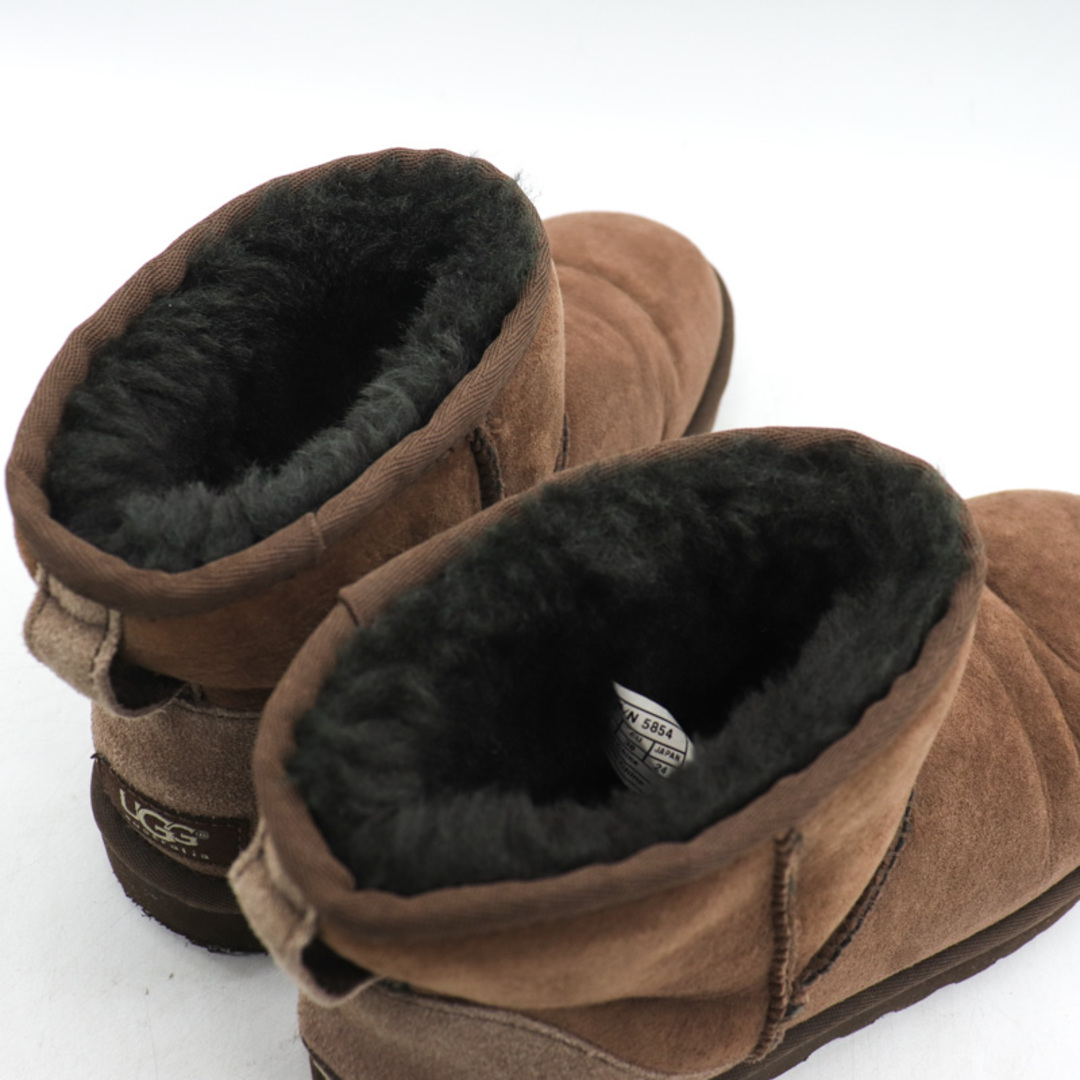 UGG(アグ)のアグ ムートンブーツ クラシックミニ N5854 ボア ブランド シューズ 靴 レディース 24cmサイズ ブラウン UGG レディースの靴/シューズ(ブーツ)の商品写真