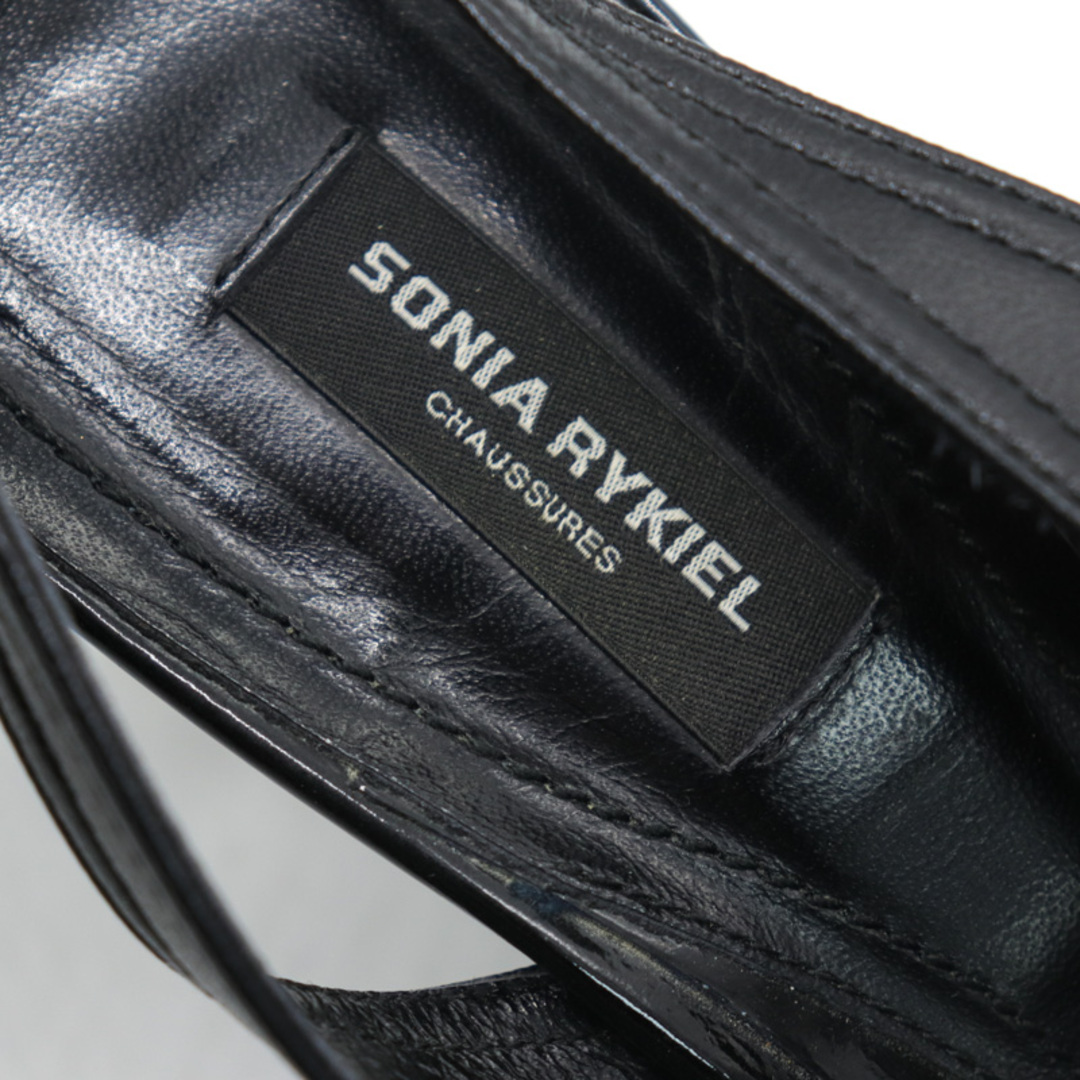 SONIA RYKIEL(ソニアリキエル)のソニアリキエル サンダル オープントゥ バックストラップ ミュール ブランド シューズ 靴 レディース 37サイズ ブラック Sonia Rykiel レディースの靴/シューズ(サンダル)の商品写真