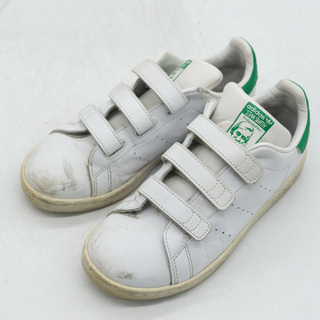アディダス(adidas)のアディダス スニーカー スタンスミス ベルクロ シューズ 子供 靴 キッズ 男の子用 21cmサイズ ホワイト adidas(スニーカー)