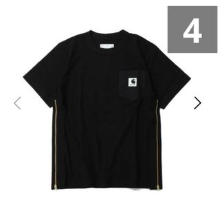 サカイ(sacai)のSacai Carhartt WIP T-Shirt BLACK size4(Tシャツ/カットソー(半袖/袖なし))