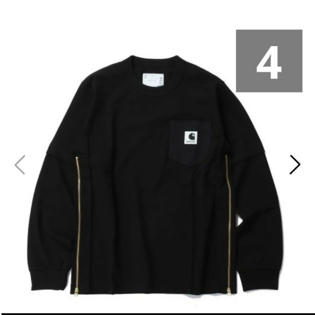 sacai(サカイ)のSacai Carhartt WIP L/S T-Shirt BLACK 4 メンズのトップス(Tシャツ/カットソー(七分/長袖))の商品写真