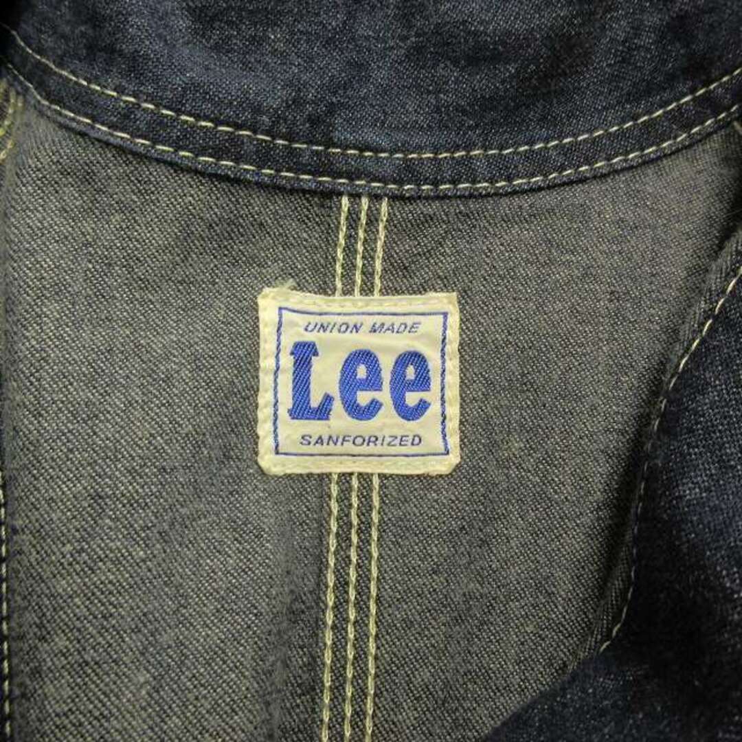 Lee(リー)のリー カバーオール シャツジャケット デニム 切替 迷彩 カモフラ ロング丈 L メンズのジャケット/アウター(カバーオール)の商品写真