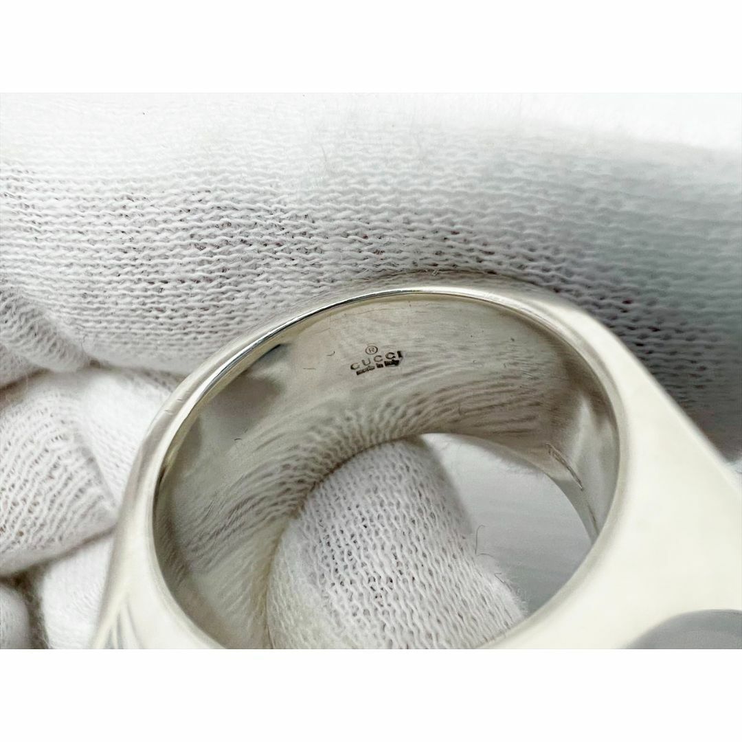 Gucci(グッチ)のレア　GUCCI　グッチ　フラットリング　印台　指輪　925　約15号 メンズのアクセサリー(リング(指輪))の商品写真