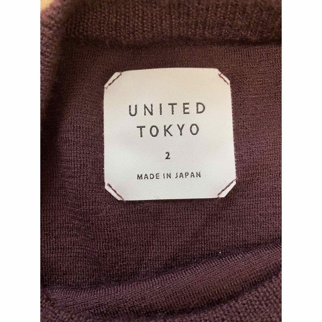 UNITED TOKYO(ユナイテッドトウキョウ)のUNITED TOKYO ニット ウール ボルドー サイズ2 メンズのトップス(ニット/セーター)の商品写真