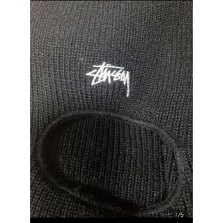 ステューシー(STUSSY)のstussy バラクラバ　目出し帽　ニット帽　ビーニー　ステューシー　ブラック(ニット帽/ビーニー)