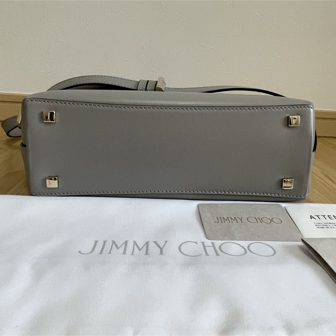 JIMMY CHOO(ジミーチュウ)の極美品　ジミーチュウ　2wayショルダーバッグ　グレー レディースのバッグ(ショルダーバッグ)の商品写真