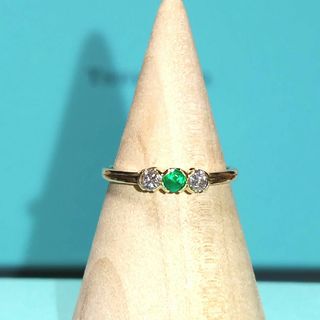 ティファニー(Tiffany & Co.)のTIFFANY ティファニー K18 エメラルド ダイヤモンド リング(リング(指輪))