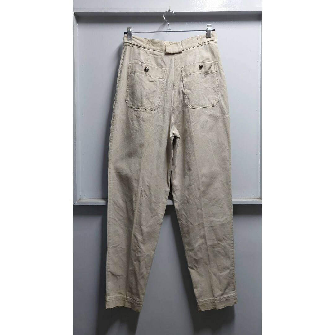 L.L.Bean(エルエルビーン)の80-90’s L.L.Bean ツータック ダック パンツ ベージュ系 レディースのパンツ(カジュアルパンツ)の商品写真