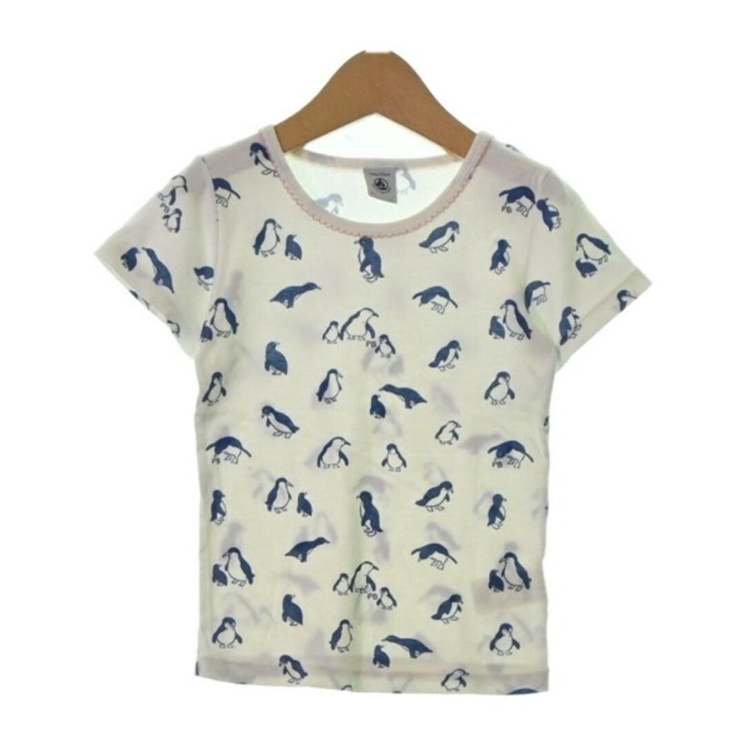 PETIT BATEAU(プチバトー)のPETIT BATEAU Tシャツ・カットソー 116 白x青(総柄) 【古着】【中古】 キッズ/ベビー/マタニティのキッズ服女の子用(90cm~)(Tシャツ/カットソー)の商品写真