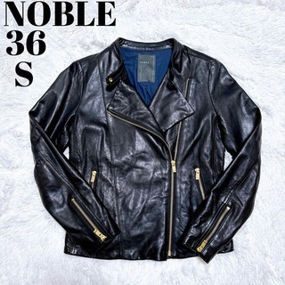 ノーブル(Noble)のNOBLE ライダースジャケット ソフトラムレザー ジャケット レザー 36 S(ライダースジャケット)