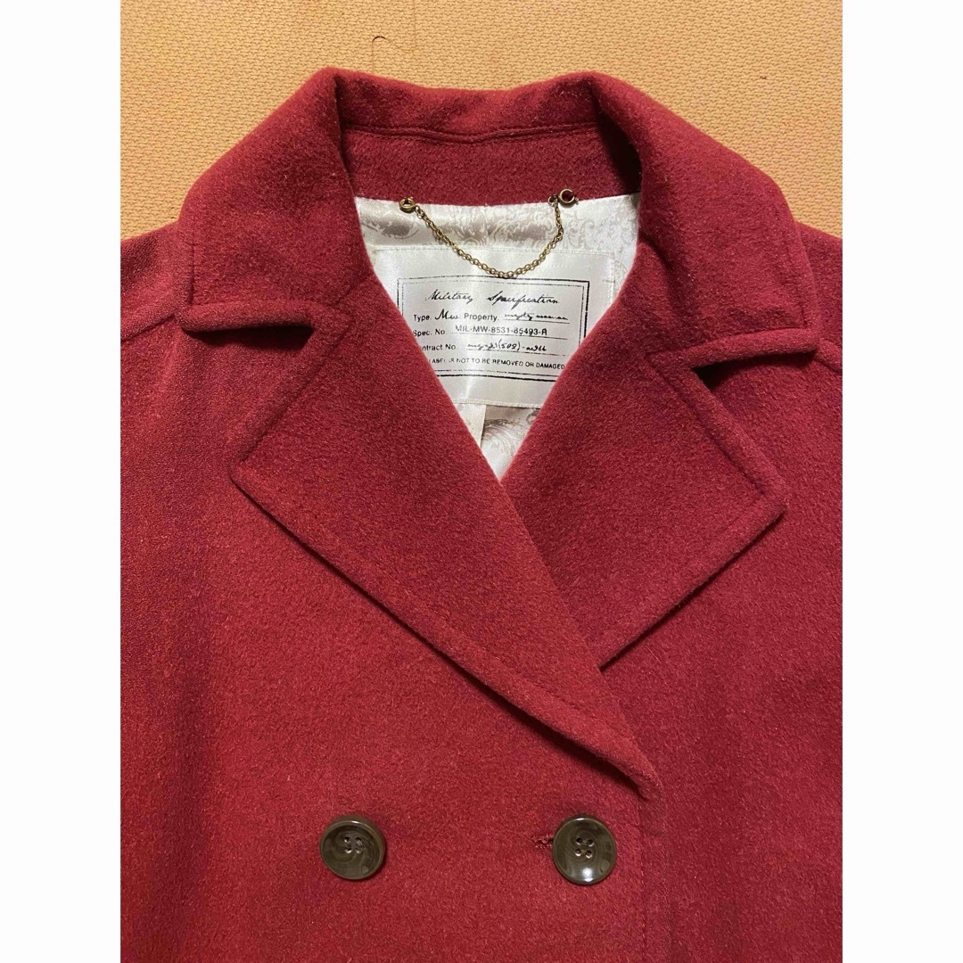 mysty woman(ミスティウーマン)のmysty woman  コート　赤色 レディースのジャケット/アウター(ピーコート)の商品写真