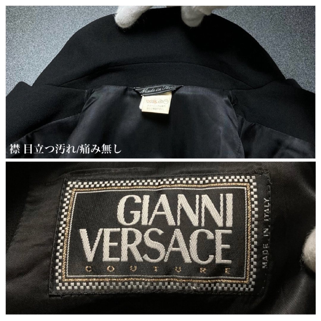 Gianni Versace(ジャンニヴェルサーチ)の【美品】GIANNI VERSACE 金メデューサボタン×チェック セットアップ レディースのジャケット/アウター(テーラードジャケット)の商品写真