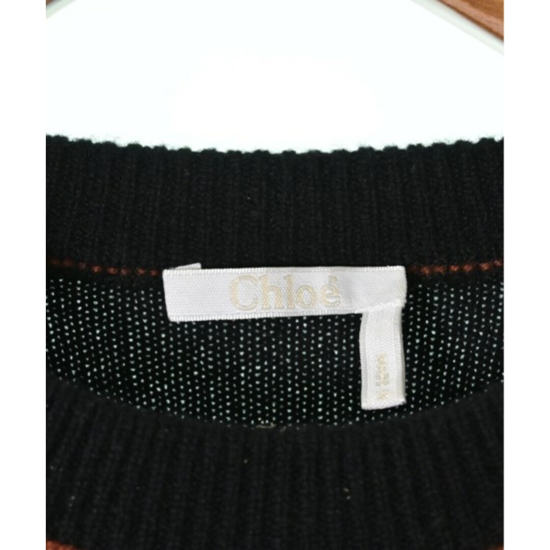 Chloe(クロエ)のChloe クロエ ニット・セーター XS 黒x紺 【古着】【中古】 レディースのトップス(ニット/セーター)の商品写真