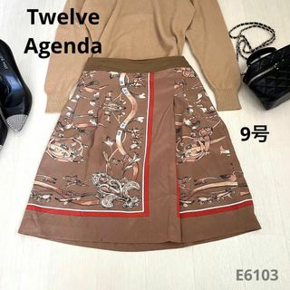 トゥエルブアジェンダ(12Twelve Agenda)の12 Twelve Agendaトゥエルブアジェンダ　ペイズリー柄スカート　9号(ひざ丈スカート)