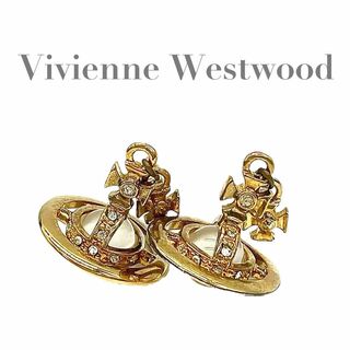 ヴィヴィアンウエストウッド(Vivienne Westwood)のVivienne Westwood オーブ　I1 ゴールド　ピアス　クリスタル(ピアス)