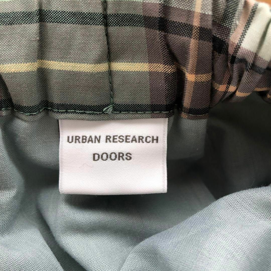 URBAN RESEARCH DOORS(アーバンリサーチドアーズ)のURBAN RESEARCH DOORS チェックフレアスカート　グリーン レディースのスカート(ロングスカート)の商品写真