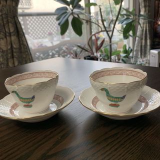 ヘレンド(Herend)の☆お値下げ☆ヘレンド 東方の宝 オリエンタルカップ＆ソーサー2客(食器)