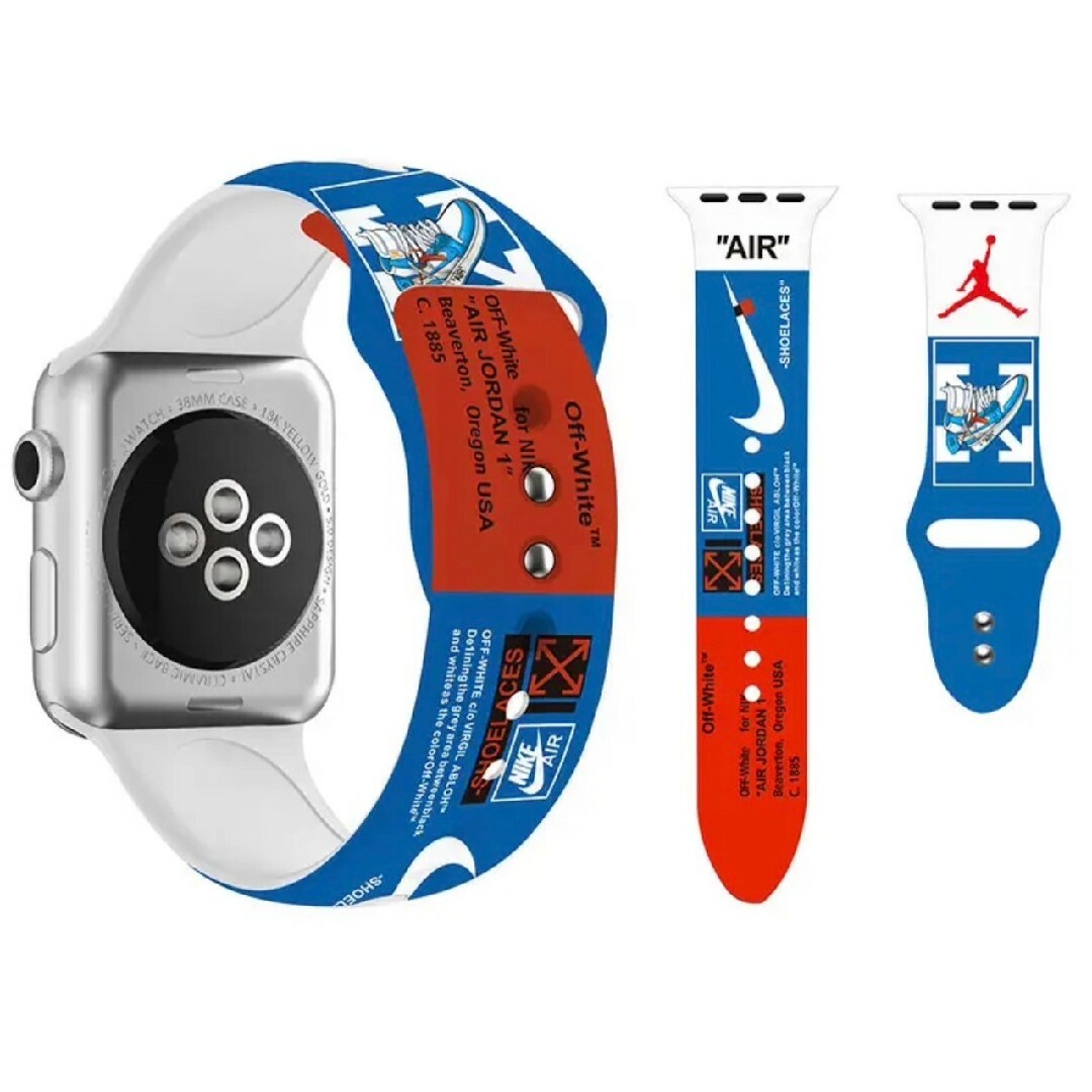 NIKE(ナイキ)のApple watch ラバーベルト 青 NIKE AIR メンズの時計(ラバーベルト)の商品写真