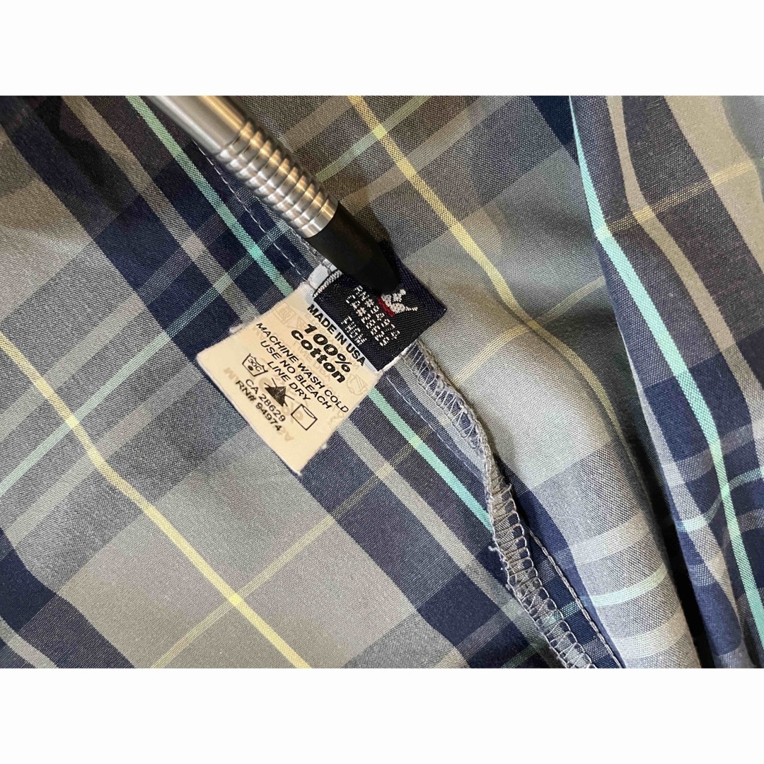 STUSSY(ステューシー)の90s ステューシー 半袖チェックシャツ 紺タグ USA製 メンズのトップス(シャツ)の商品写真