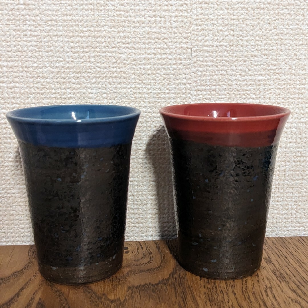 陶器　ビールグラス2セット インテリア/住まい/日用品のキッチン/食器(グラス/カップ)の商品写真